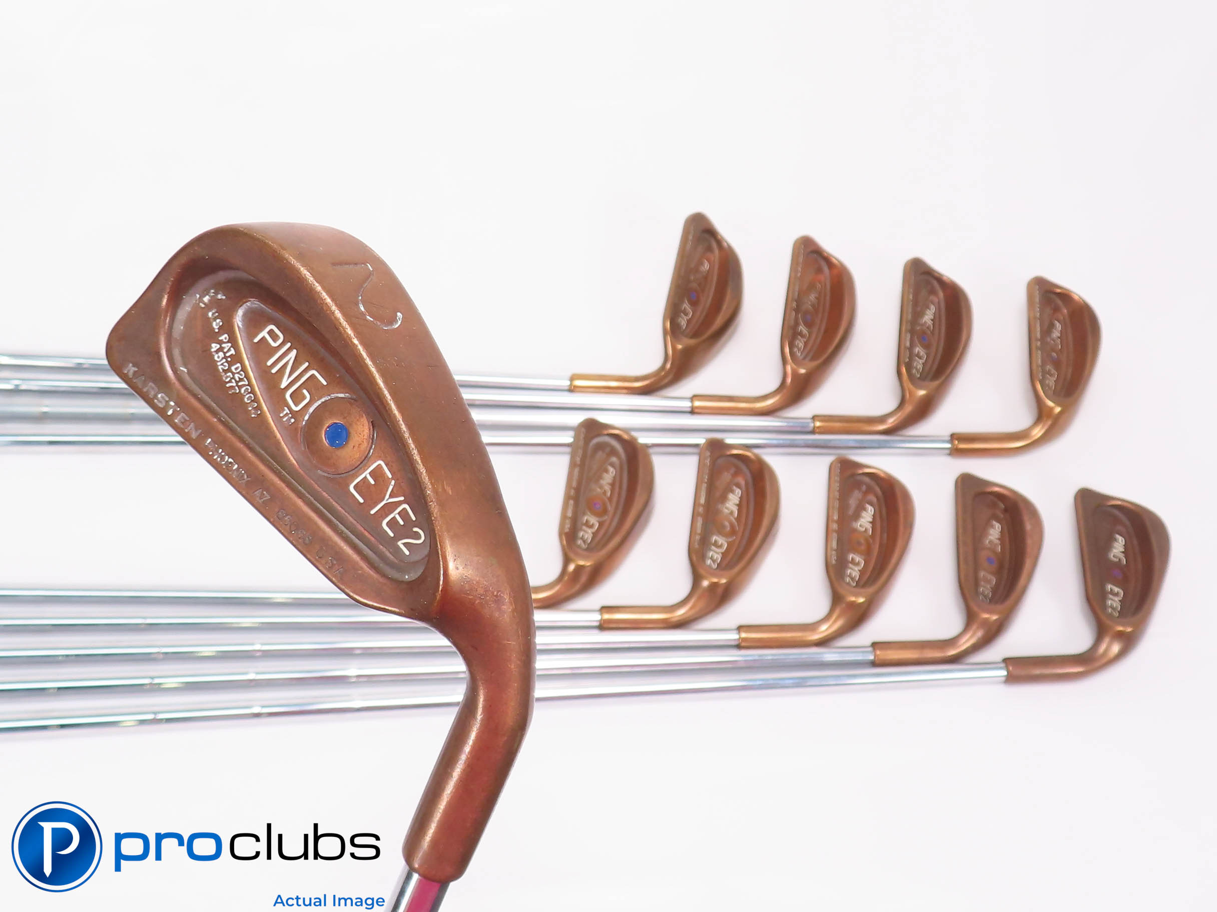 Ping EYE2 BeCu Copper 2-PW,SW IRON SET Blue Dot -DG S300 Stiff